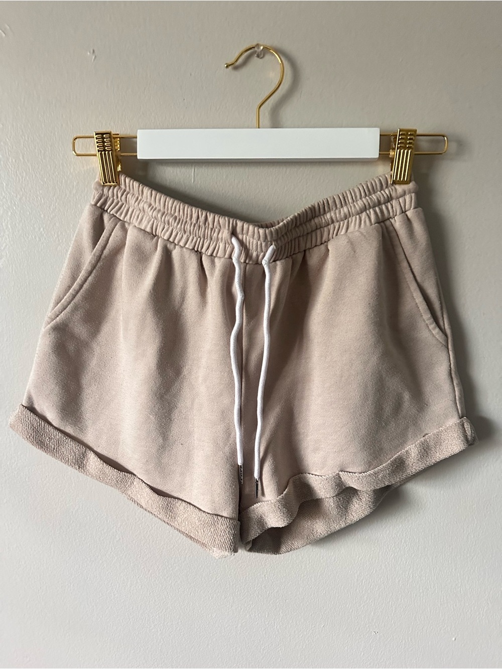 Princess Polly Drawstring Women’s Shorts - Beige | Medium